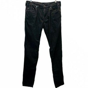 True Religion Rocco Men's Size 32X34 Relaxed Skinny Jeans Washed Black